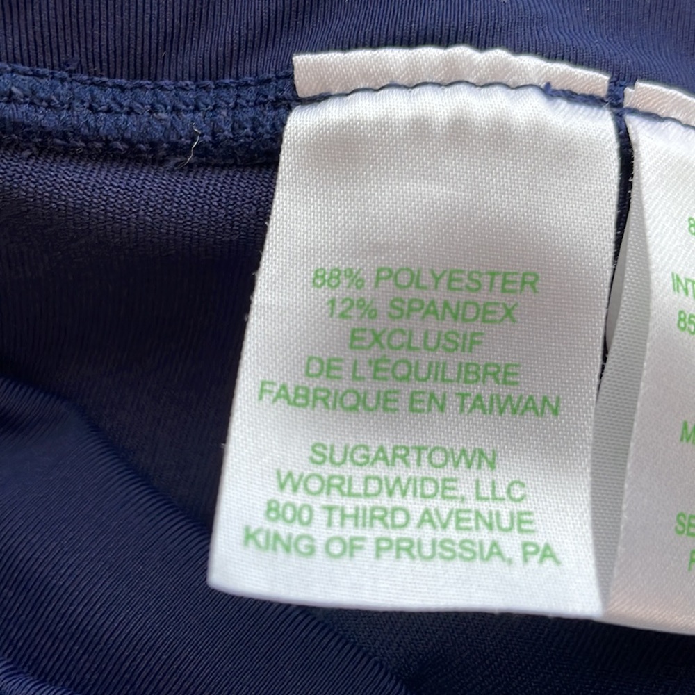 Lilly Pulitzer Navy Leggings with Gold Palm Print - Picture 12 of 16